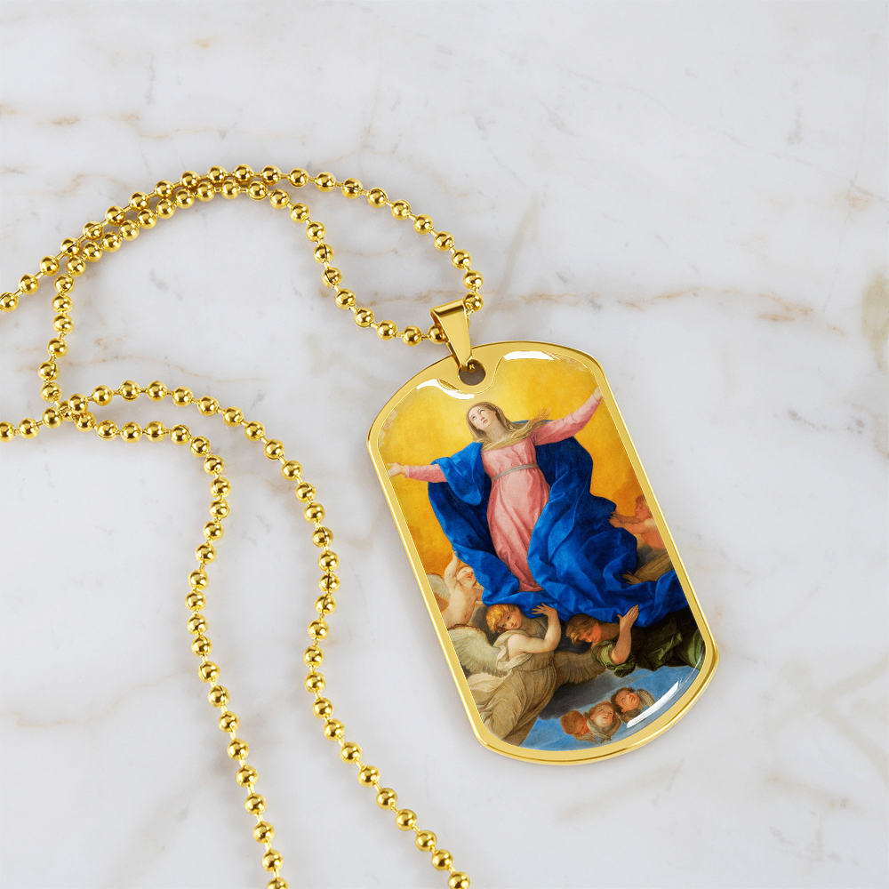 Assumption of the Virgin Dog Tag Necklace