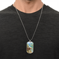 Jesus Christ and The Lost Sheep Dog Tag Necklace
