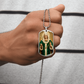 Our Lady of the Rosary by Thomas Chambers Dog Tag Necklace