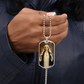 Immaculate Heart of the Virgin Mary Dog Tag Necklace