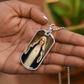 Immaculate Heart of the Virgin Mary Dog Tag Necklace