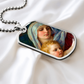 The Virgin Mary and the Child Jesus Personalized Dog Tag Necklace (Stainless Steel or 18K Gold Finish)