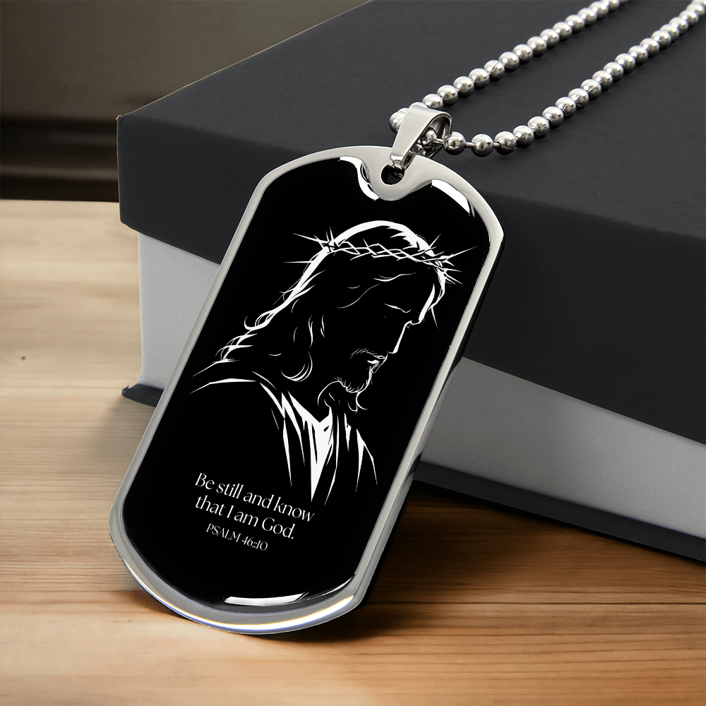 Be Still - Grace of Jesus Luxury Dog Tag Necklace