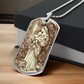 L'Innocence Mother Mary and the Child Jesus Vintage Dog Tag Necklace