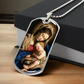 Madonna & Child Graphic Dog Tag Necklace