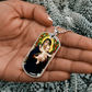 Madonna of the Lilies by Bouguereau Dog Tag Necklace
