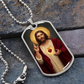 Sacred Heart of Jesus Thomas Chambers Dog Tag Necklace