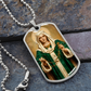 Our Lady of the Rosary by Thomas Chambers Dog Tag Necklace