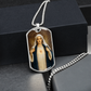 Immaculate Heart of the Virgin Mary Dog Tag Necklace