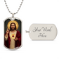 Sacred Heart of Jesus Thomas Chambers Dog Tag Necklace