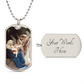 Mary the Virgin with the Angels Dog Tag Necklace