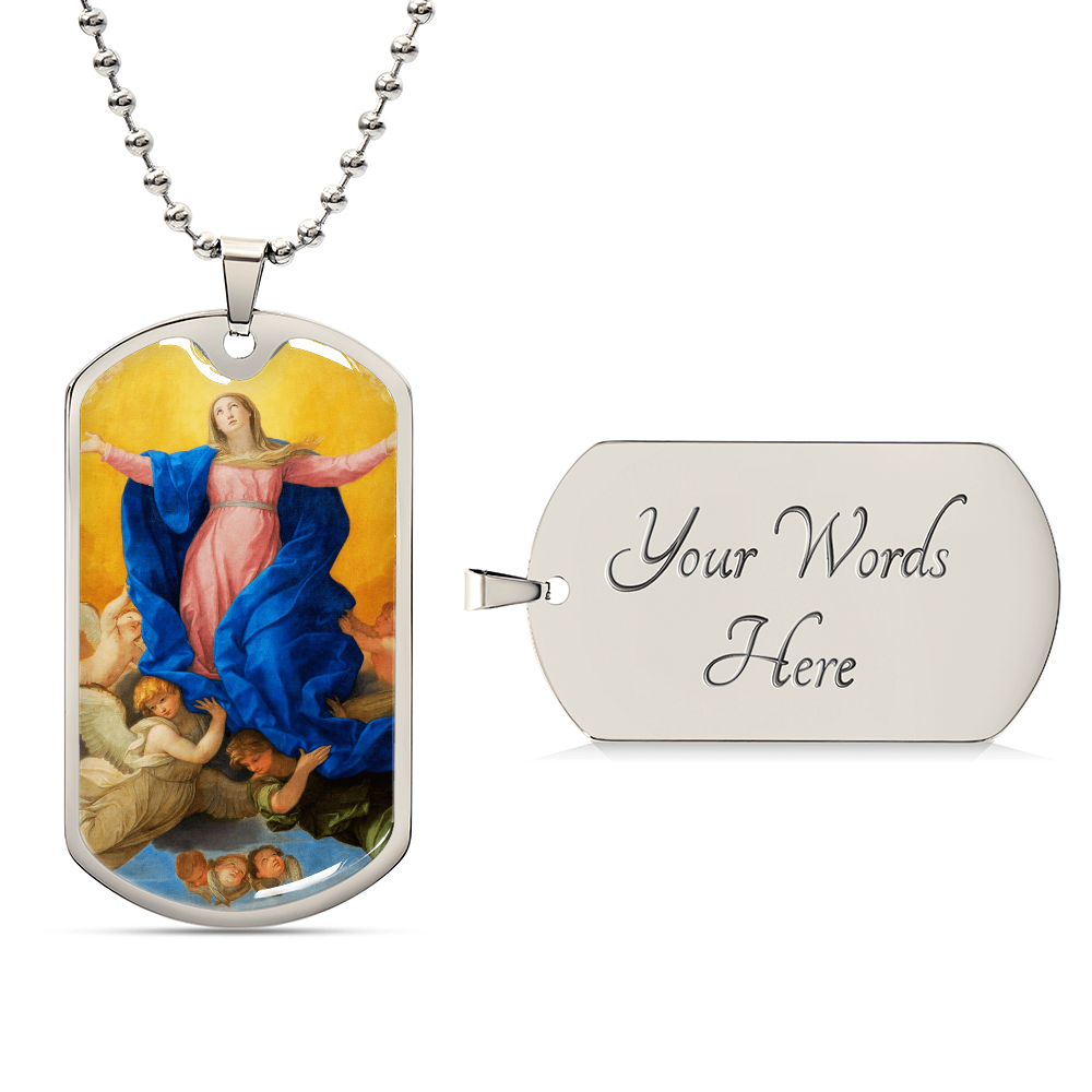 Assumption of the Virgin Dog Tag Necklace