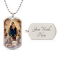Mary Queen of Angels Dog Tag Necklace