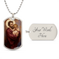 St. Joseph and the Crying Jesus Dog Tag Necklace