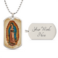 Our Lady of Guadalupe Graphic Dog Tag Necklace