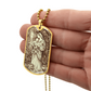 L'Innocence Mother Mary and the Child Jesus Vintage Dog Tag Necklace