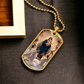 Mary Queen of Angels Dog Tag Necklace