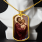 St. Joseph and the Crying Jesus Dog Tag Necklace