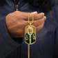 Our Lady of the Rosary by Thomas Chambers Dog Tag Necklace