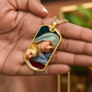 The Virgin Mary and the Child Jesus Personalized Dog Tag Necklace (Stainless Steel or 18K Gold Finish)