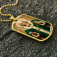 Our Lady of the Rosary by Thomas Chambers Dog Tag Necklace
