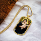 Madonna of the Lilies by Bouguereau Dog Tag Necklace