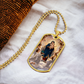 Mary Queen of Angels Dog Tag Necklace