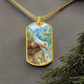 Jesus Christ and The Lost Sheep Dog Tag Necklace