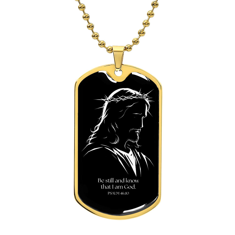 Be Still - Grace of Jesus Luxury Dog Tag Necklace