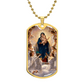 Mary Queen of Angels Dog Tag Necklace