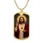 Sacred Heart of Jesus Thomas Chambers Dog Tag Necklace