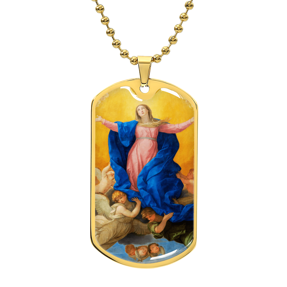 Assumption of the Virgin Dog Tag Necklace