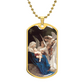 Mary the Virgin with the Angels Dog Tag Necklace