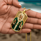 Our Lady of the Rosary by Thomas Chambers Dog Tag Necklace