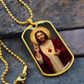 Sacred Heart of Jesus Thomas Chambers Dog Tag Necklace