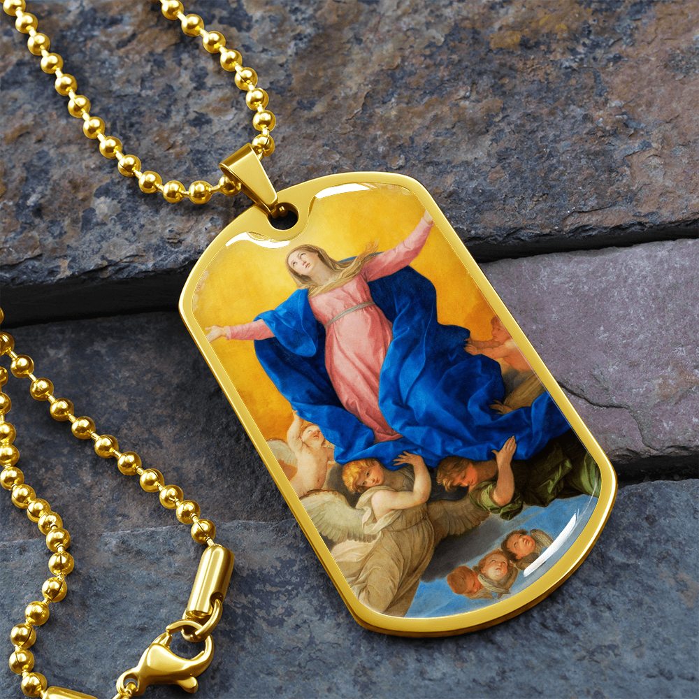 Assumption of the Virgin Dog Tag Necklace