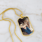 Mary the Virgin with the Angels Dog Tag Necklace