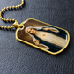 Immaculate Heart of the Virgin Mary Dog Tag Necklace