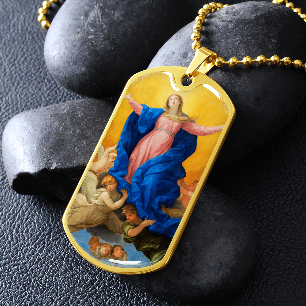 Assumption of the Virgin Dog Tag Necklace