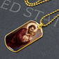 St. Joseph and the Crying Jesus Dog Tag Necklace