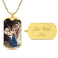 Mary the Virgin with the Angels Dog Tag Necklace