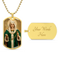 Our Lady of the Rosary by Thomas Chambers Dog Tag Necklace