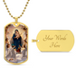 Mary Queen of Angels Dog Tag Necklace