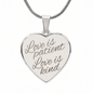 Love is Patient, Love is Kind Heart Necklace