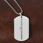 Be Strong and Courageous Joshua 1:9 Dog Tag Necklace