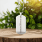 Be Strong and Courageous Joshua 1:9 Dog Tag Necklace