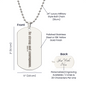 Be Strong and Courageous Joshua 1:9 Dog Tag Necklace
