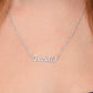 Blessed Daughter Name Necklace with Verdant Grace Message Card