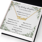 Blessed Daughter Name Necklace with Verdant Grace Message Card