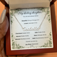 Blessed Daughter Name Necklace with Verdant Grace Message Card